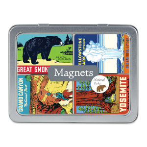 Cavallini National Parks Magnet Set (Front of tin packaging)