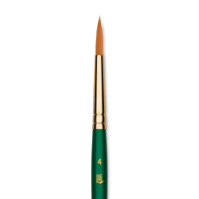 Princeton Good Synthetic Golden Taklon Brush - Round, Short Handle, Size 4