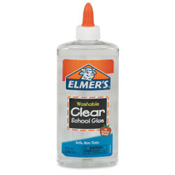 Elmer's Washable Clear School Glue - Front view of 16 oz bottle shown
