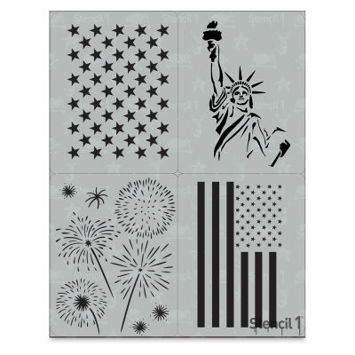 Stencil1 Multipack Stencil - Fourth of July, Set of 4
