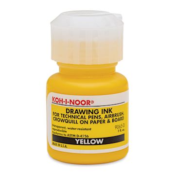 Open in modal - Koh-I-Noor Water-Resistant Drawing Ink - 1 oz, Yellow