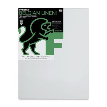 Open in modal - Fredrix Pro Series Traditional Profile Belgian Linen Canvas - 14" x 18", Acrylic Primed
