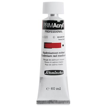 Open in modal - Schmincke Primacryl Professional Acrylic Paint - Cadmium Red Medium, 60 ml Tube