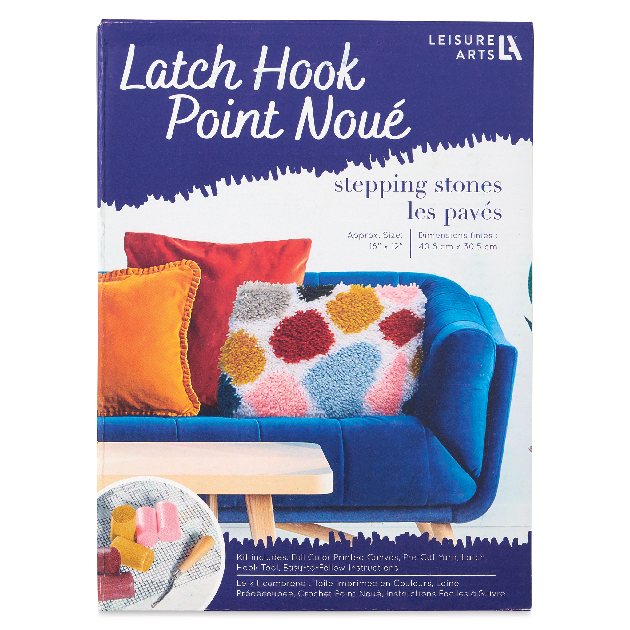 Leisure Arts Latch Hook Kit Butterfly, 14, Latch Hook Kit, Latch