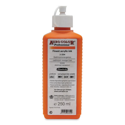 Schmincke Aero Color Professional Airbrush Color - 250 ml, Cadmium Orange Hue