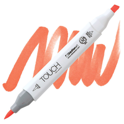 ShinHan Touch Twin Brush Marker - Fluorescent Orange F122