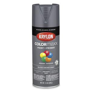 Krylon Colormaxx Spray Paint - Smoke Gray, Gloss, 12 oz