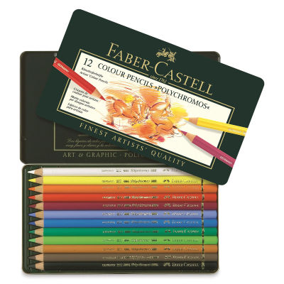 Faber-Castell Polychromos Pencil Set - Assorted Colors, Set of 12 (with front of package)