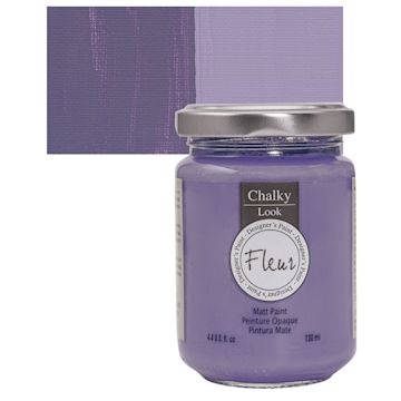 Open in modal - Fleur Chalky Look Paint - Purple Rain, 4.4 oz jar and swatch