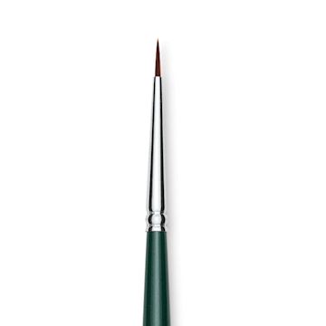 Open in modal - Silver Brush Ruby Satin Synthetic Brush - Round, Size 3/0, Short Handle close-up