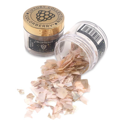 Colorberry Luxury Collection Resin Additive - Shellys Rose, 30 g, Jar (Shown in and out of jar)