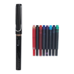 Lamy Safari Fountain Pen Set - Black, Medium Nib (set contents)