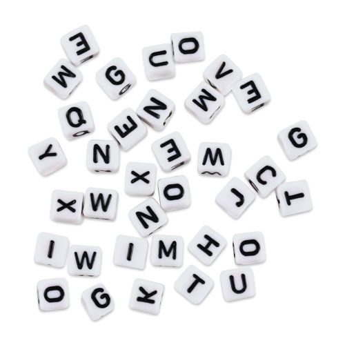 Letter Beads Alphabet Beads White Letter Beads White Alphabet