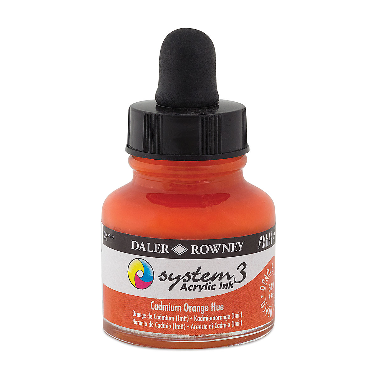 Daler Rowney : System 3 : Acrylic Ink : 29.5ml : Fluorescent Red