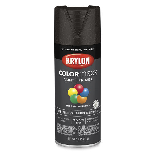 Krylon ColorMaxx Spray Paint + Primer, Metallic Oil-Rubbed Bronze, 11 Oz.  Can