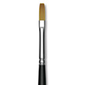 Trekell Synthetic Gold Taklon Brush - Flat, Short Handle, Size 4