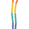 John Bead DIY Designer Glass Bead Strand - Opaque Rainbow Mix