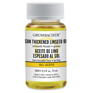 Grumbacher Sun-Thickened Linseed Oil - 2.5 oz bottle