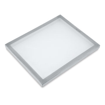 Speedball Screen Printing Frame - Angled view of Aluminum 20" x 24" frame with White Mesh
