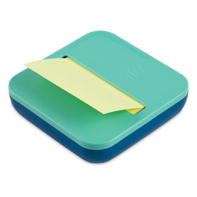 Post-it Pop Up Bright Dispenser - Color will vary, Green Dispenser at angle