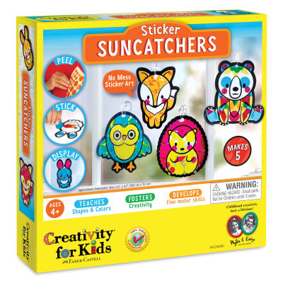 Creativity for Kids Sticker Suncatchers Kit, front of the packaging