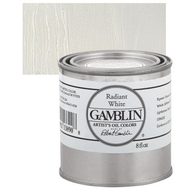 Gamblin Artist's Oil Color - Radiant White, 8 oz Can