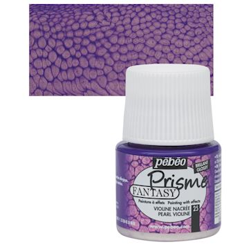 Open in modal - Pebeo Fantasy Prisme Paint - Pearl Violine, 45 ml bottle and swatch