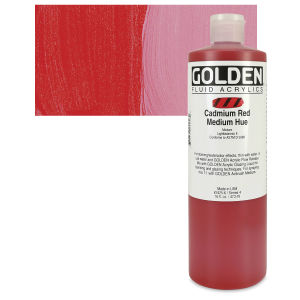 Golden Fluid Acrylics - Cadmium Red Medium Hue, 16 oz bottle