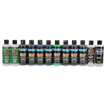 Open in modal - Createx Candy2o Auto Air Colors - Set of 12 Warm Colors in row
