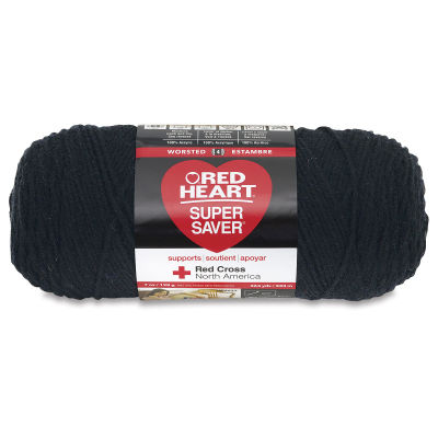 Red Heart Super Saver Yarn-Black