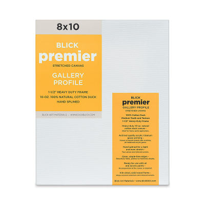 Blick Premier Stretched Cotton Canvas - Gallery Profile, Splined, 8" x 10" (front)