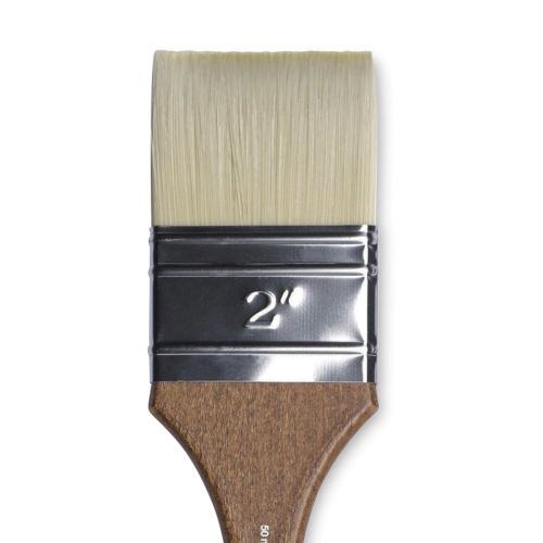  Winsor & Newton Artists' Oil Hog Paint Brush, Long Handle Size  2, Flat