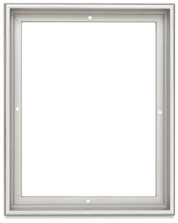 Blick Contour Floater Frames - Front view of Silver Frame