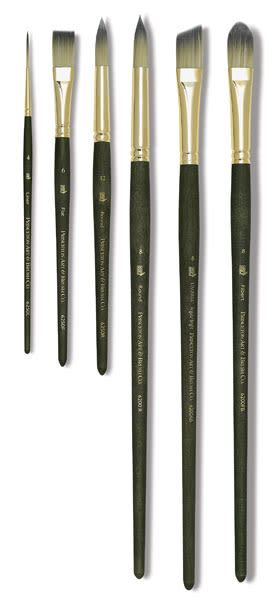 Open in modal - Princeton Umbria Series Synthetic Brushes - Assorted Long and Short handled brushes shown upright