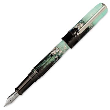 Open in modal - Benu Talisman Fountain Pen - Edelweiss, cap off (image shows a different size nib)

