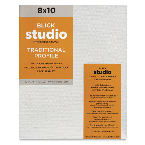 Blick Studio Stretched Cotton Canvas - Museum Profile, 6 x 6, Pkg of 4