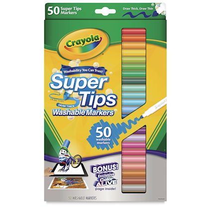 Crayola Super Tips Washable Marker Set - Assorted Colors, Fine Line 