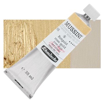 Open in modal - Schmincke Mussini Oil Color - Rose Gold, 35 ml tube and swatch