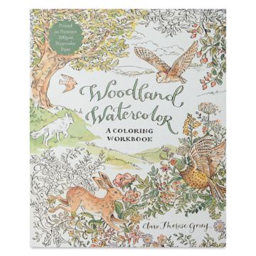 Open in modal - Woodland Watercolor: A Coloring Workbook, front cover