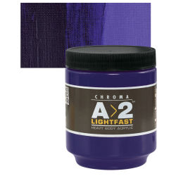 Chroma A2 Student Acrylics - Dioxazine Purple, 250 ml jar