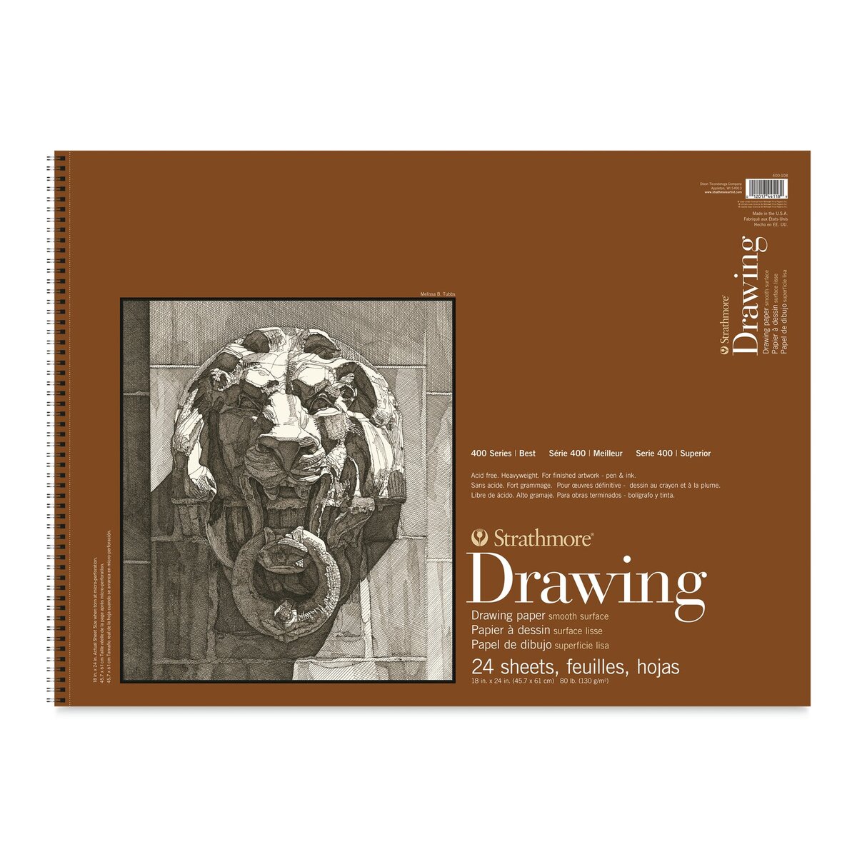 Strathmore 400 Series Smooth Surface Drawing Pad 18" x 24", 24 Sheets