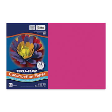 Open in modal - Pacon Tru-Ray Construction Paper - 12" x 18", Dark Pink, 50 Sheets