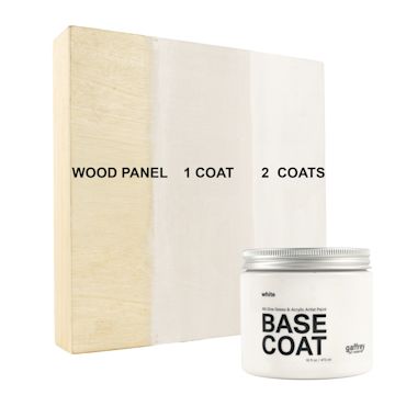 Open in modal - Gaffrey Acrylic Base Coat - White, 16 oz Jar and Swatch