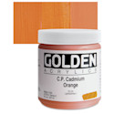 Golden Heavy Body Artist Acrylics - Cadmium Orange, 8 oz Jar