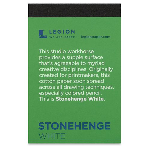 Legion Stonehenge Mini Drawing Paper Pad - 2-1/2" x 3-3/4", White, 15 Sheets