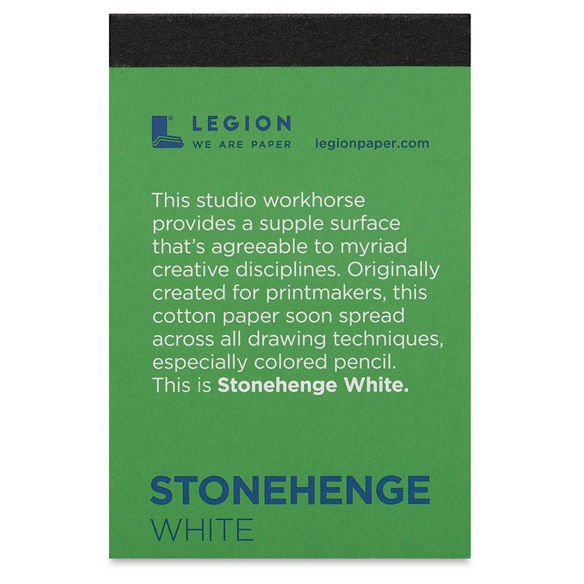 Legion Stonehenge Drawing Paper Pad 21/2" x 33/4", White, 15 Sheets