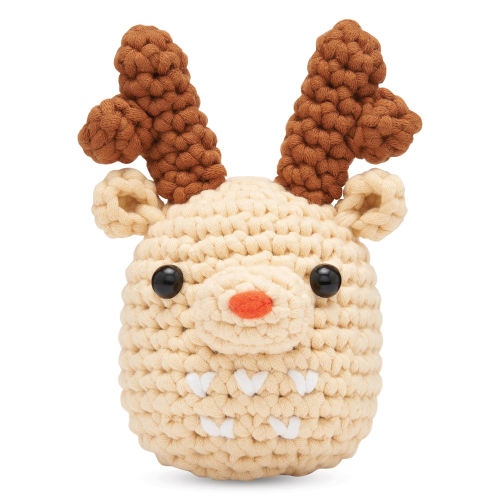 The Woobles Beginner Crochet Amigurumi Kit - Reindeer