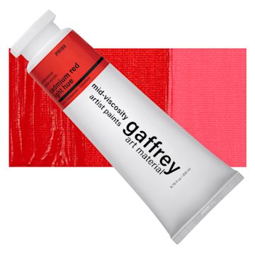 Open in modal - Gaffrey Art Material Standard Body Acrylic Paint - Cadmium Red Light Hue, 200 ml tube