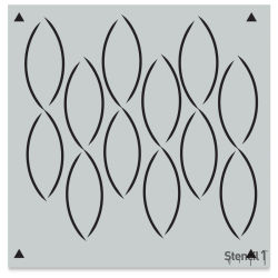 Stencil1 Stencil - Soft Chains, Repeat Pattern, 11" x 11"