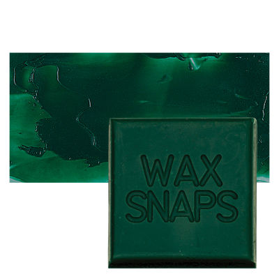 Enkaustikos Wax Snaps Encaustic Paints - Viridian Green, 40 ml cake